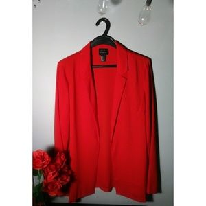 Beautiful long red blazer!